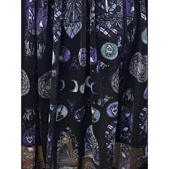 Hot Topic Cosmic Aura Sz MD Stained Glass Mesh Dress Whimsygoth Witch Sleeveless - Picture 6 of 16